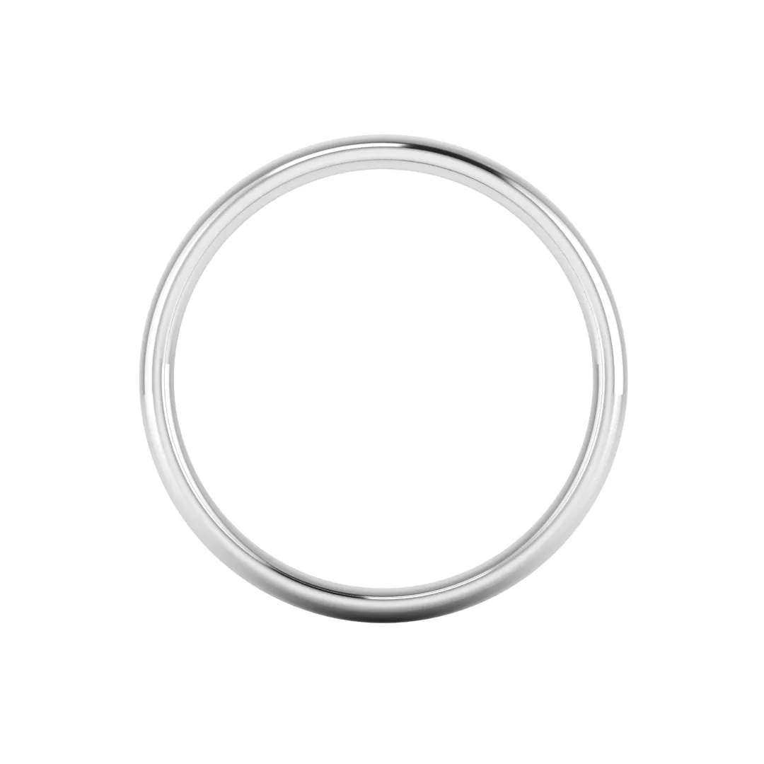 2.5mm Band Classic Traditional Court Wedding Ring