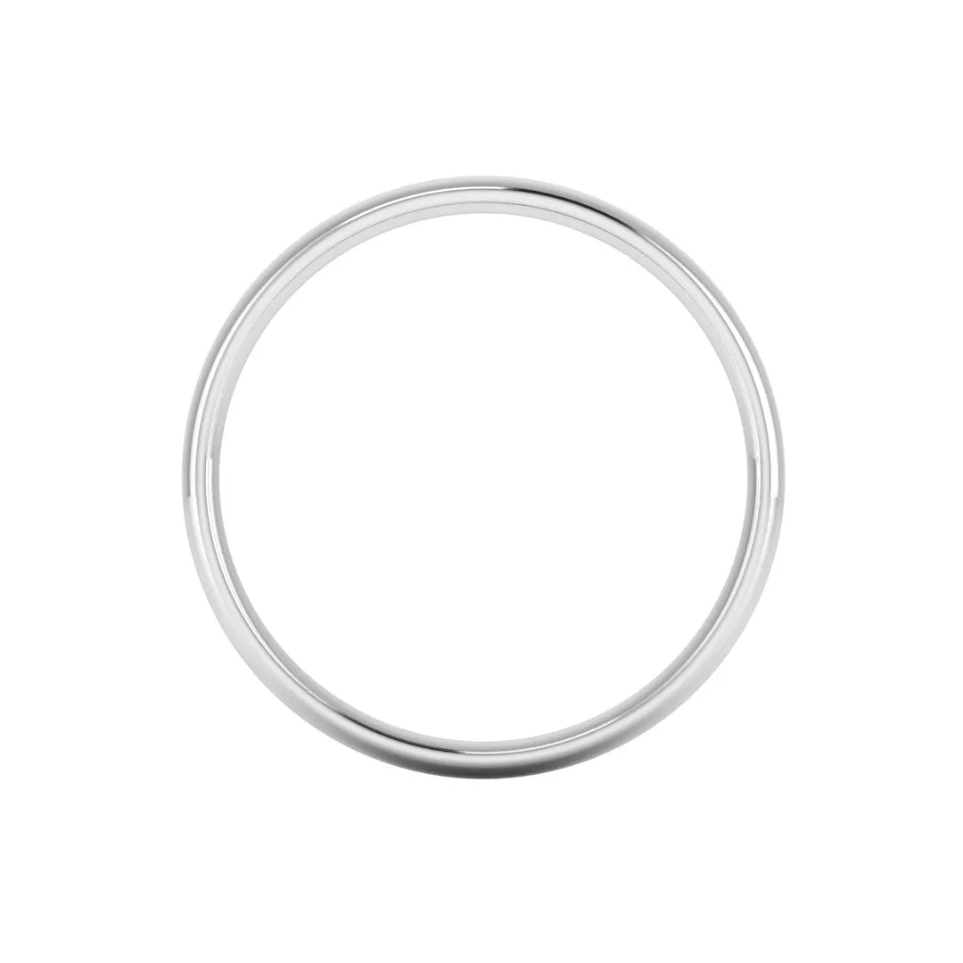 2.5mm Band Classic Traditional Court Wedding Ring