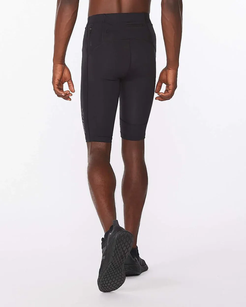 2XU Men's Light Speed Compression Shorts - Black/Black Reflective -MA5331B