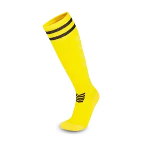 3 Pack Men's Yellow Football Socks with Striped