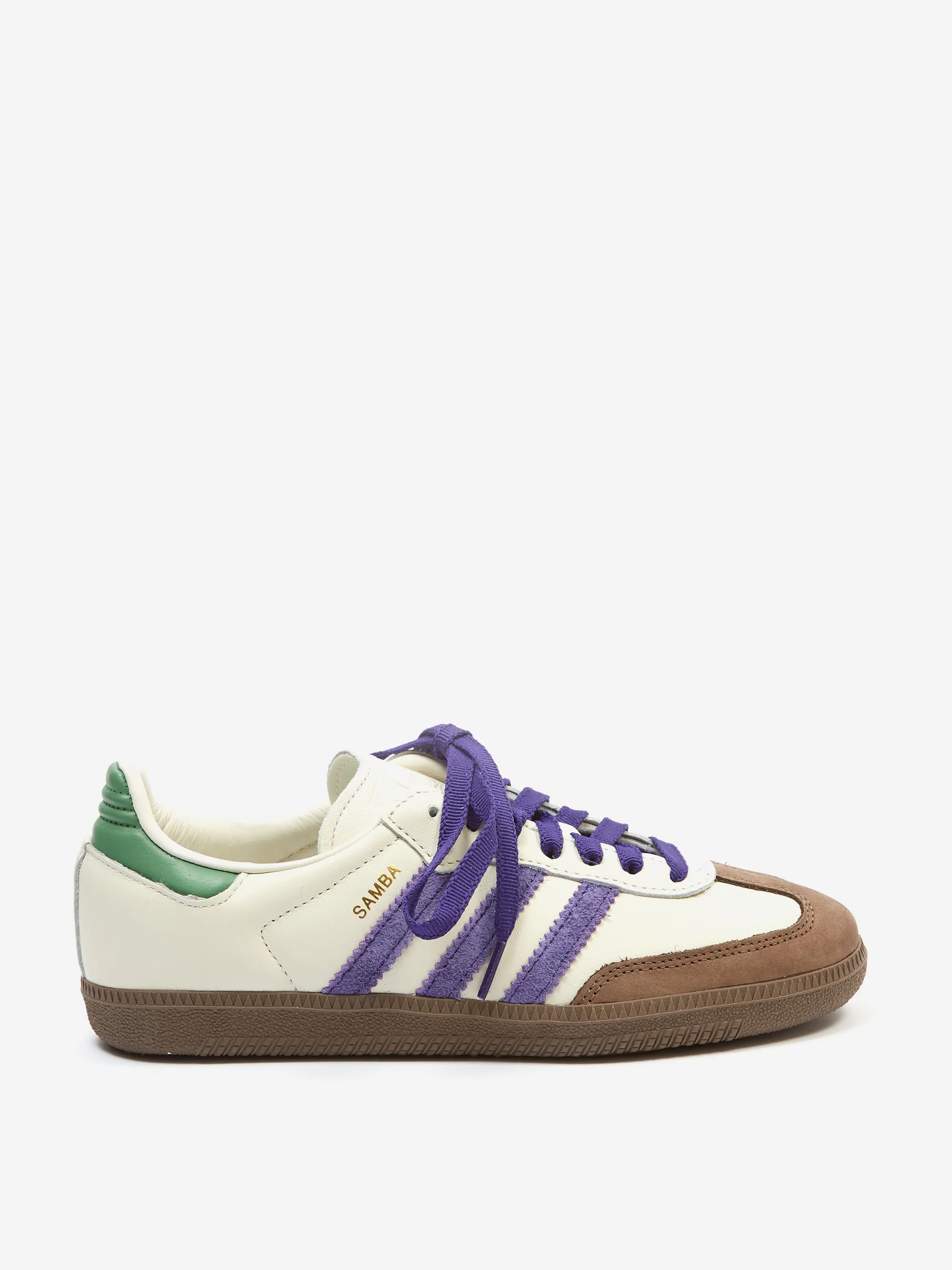 Adidas Samba OG - Off White/Purple/Preloved Green