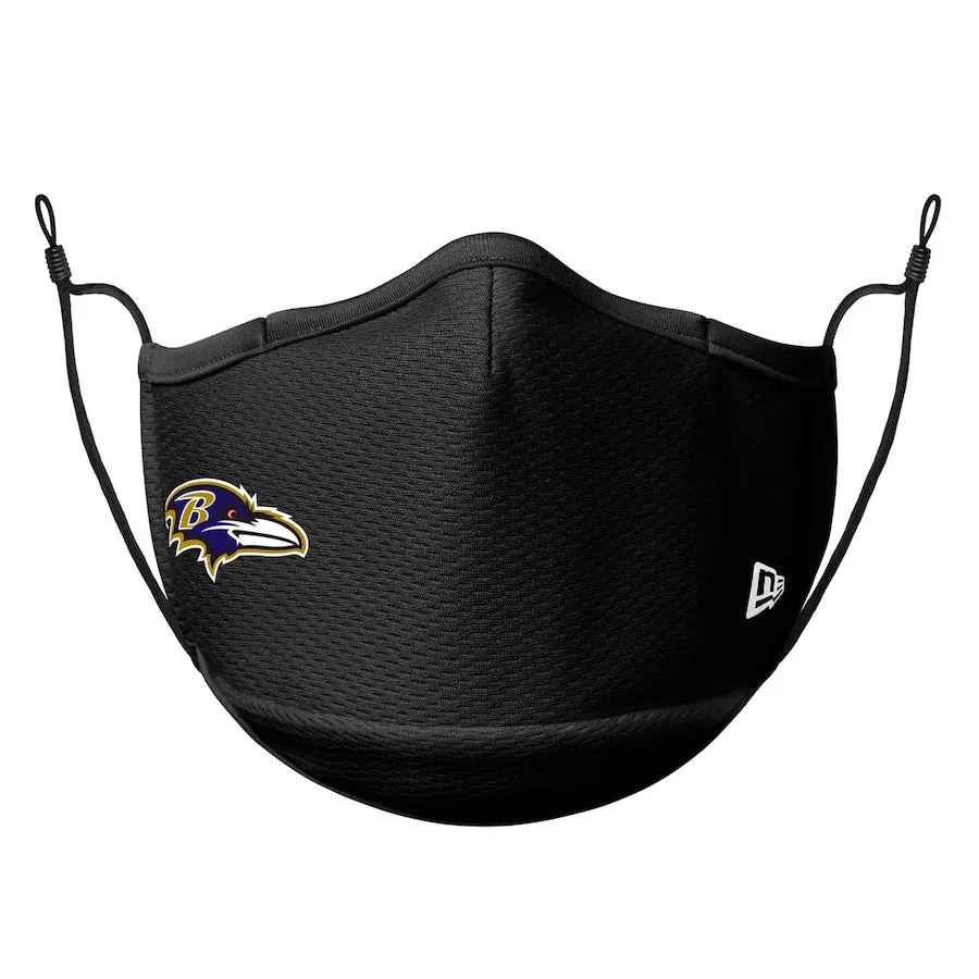 Adult Baltimore Ravens NFL Football New Era Black On-Field Adjustable Face Covering