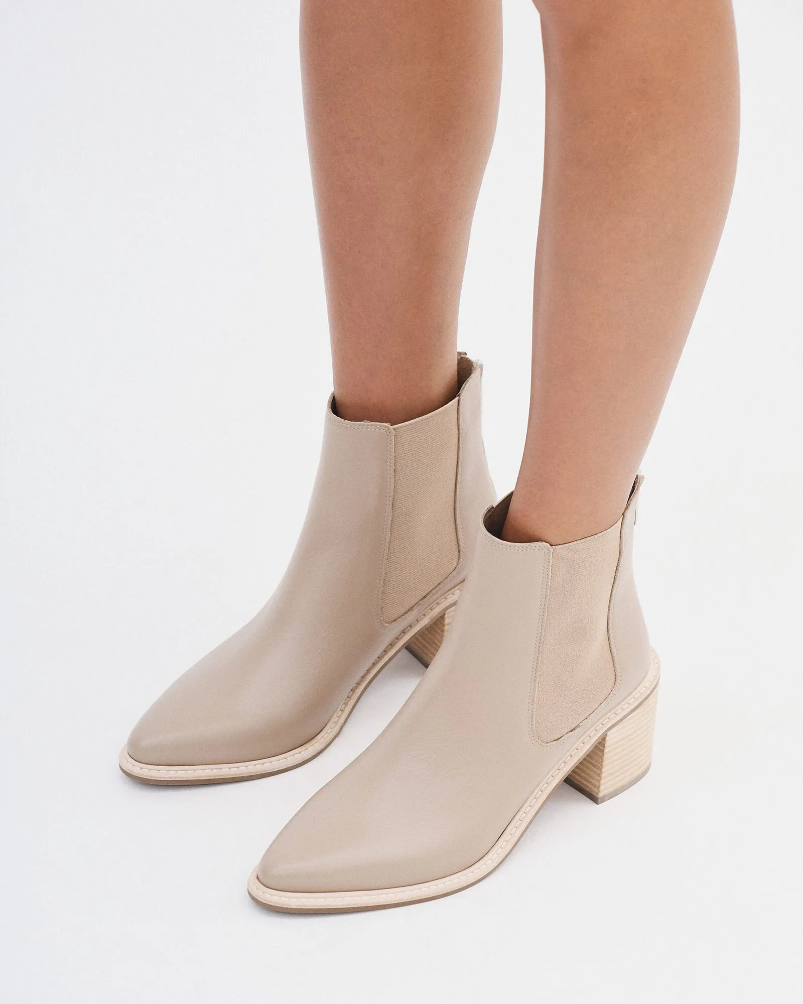 ALLURE MID ANKLE BOOTS TAUPE LEATHER