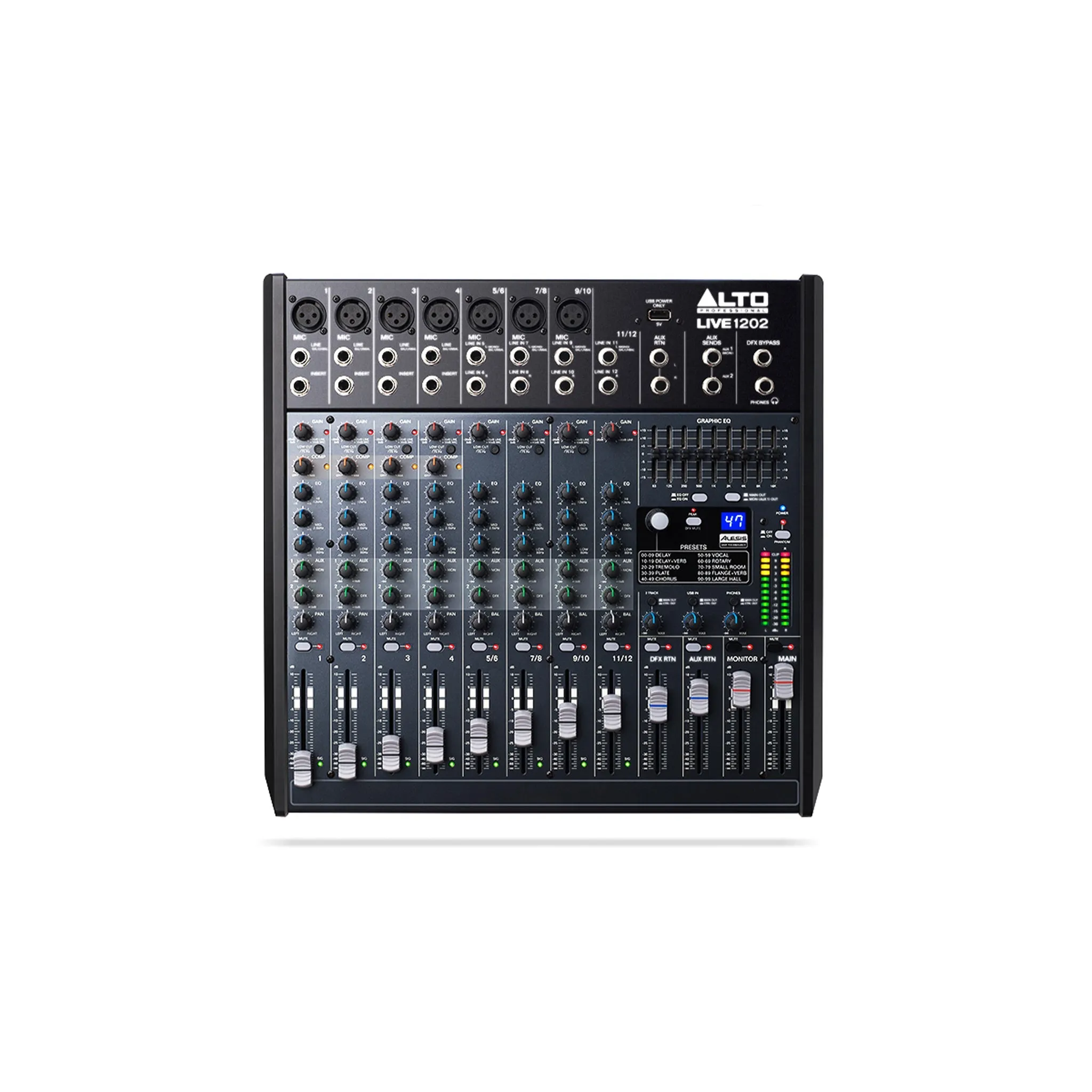 Alto Professional Live 1202 ProfesSional 12-Channel/2-Bus PA Mixer