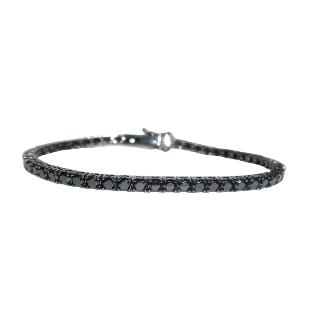 Amy Black 3mm 7” Tennis Bracelet