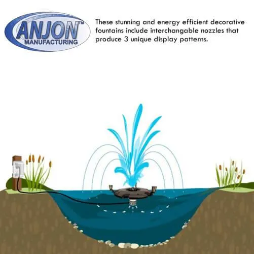 Anjon Manufacturing Floating EcoFountain Aerating Display Fountains AEF-15000