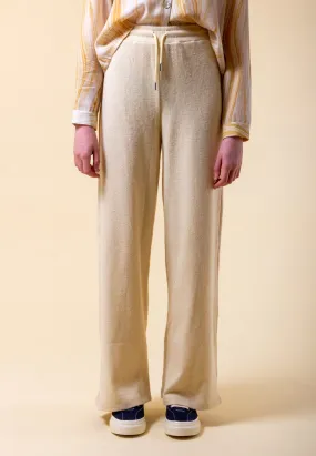 Ankle Rib Trouser - cream