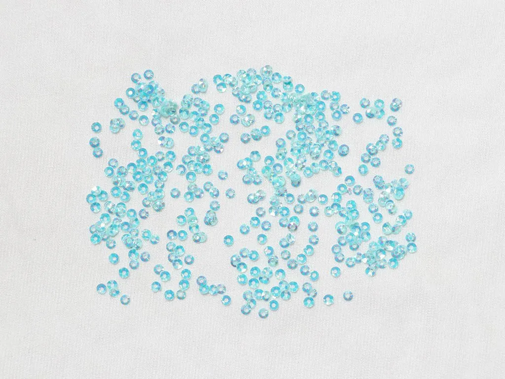 Aqua Blue Bowl Plastic Sequins - 3 mm