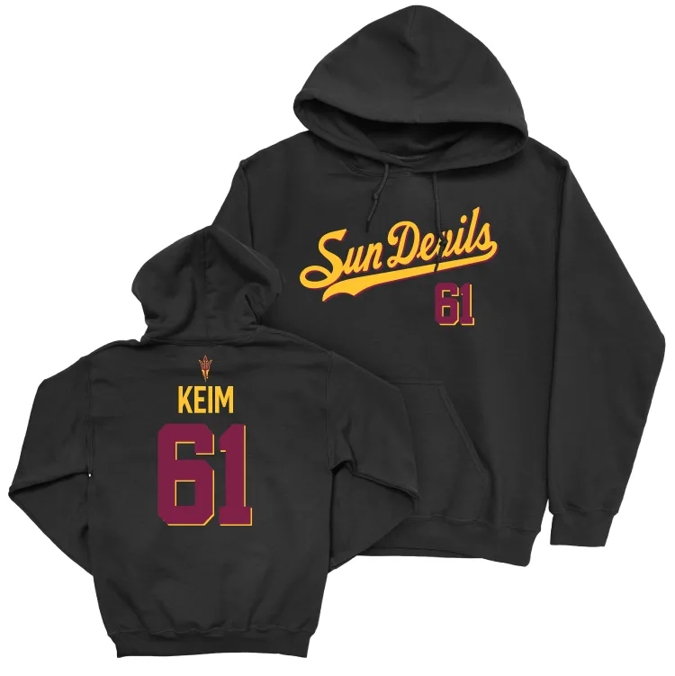 Arizona State Football Black Script Hoodie - Carson Keim