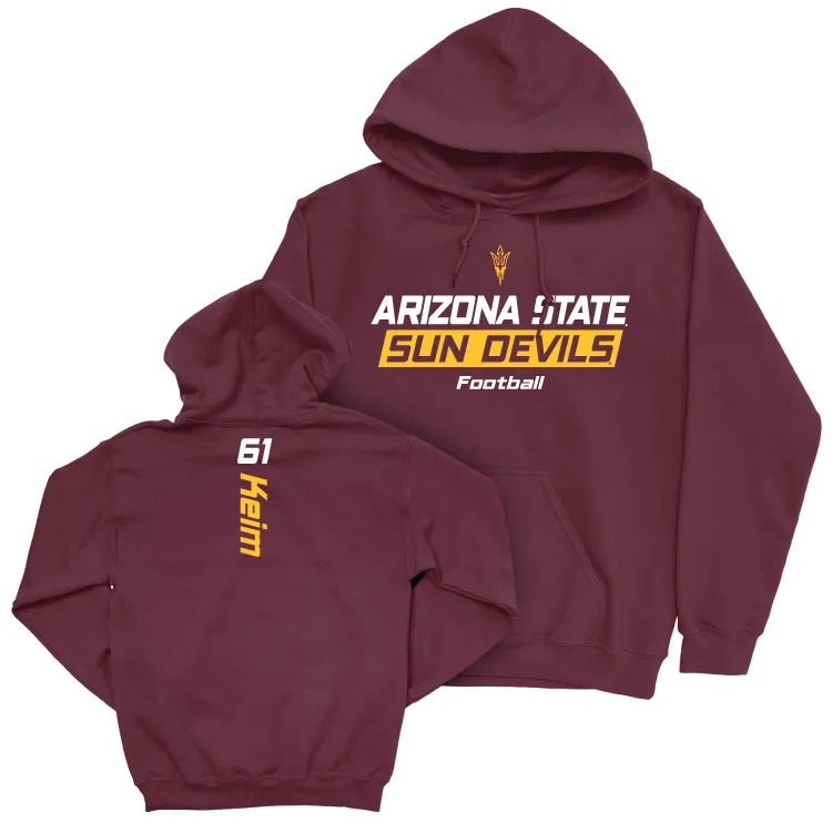 Arizona State Football Maroon Rush Hoodie - Carson Keim