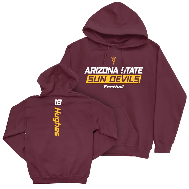 Arizona State Football Maroon Rush Hoodie - Martell Hughes