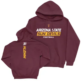 Arizona State Football Maroon Rush Hoodie - Nikko Klemm