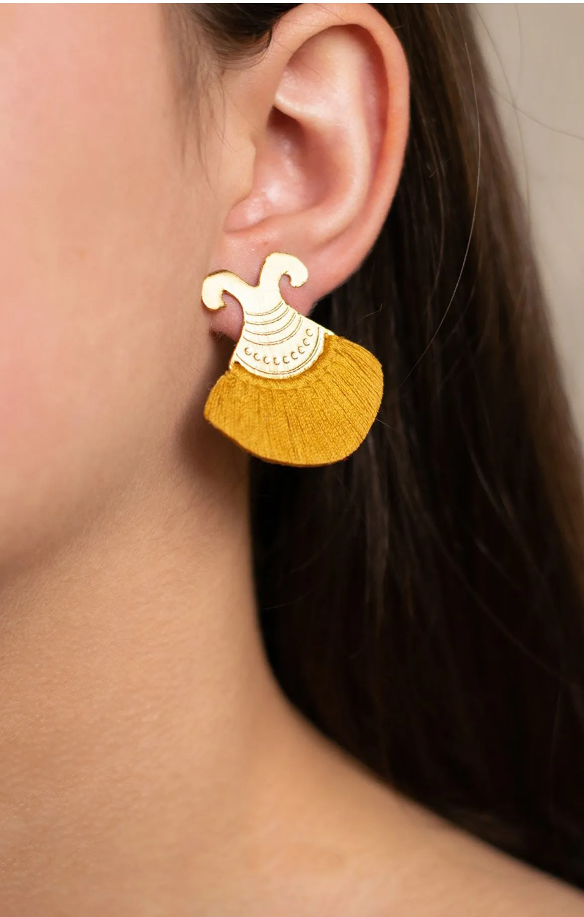 Artisanal Handwoven Stud Earrings