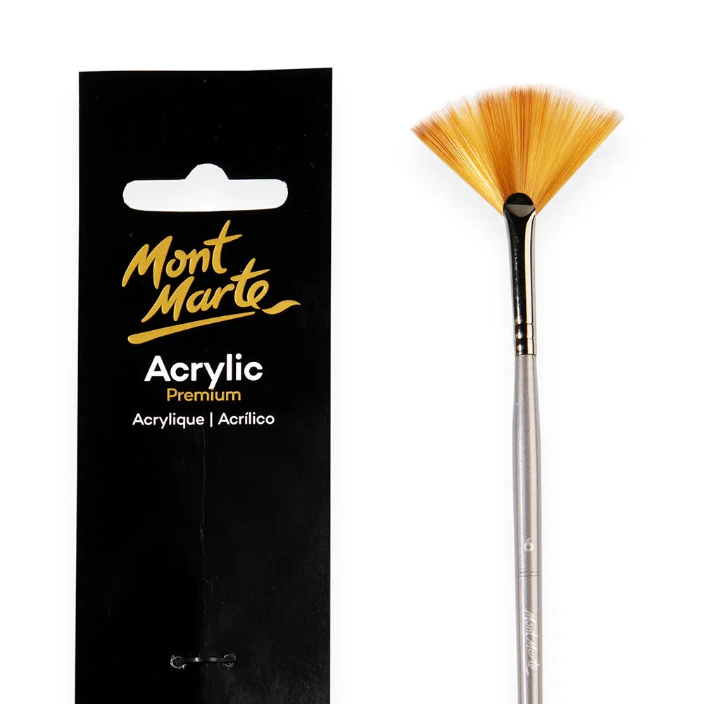 Artist Acrylic Brush Premium Taklon Fan 6