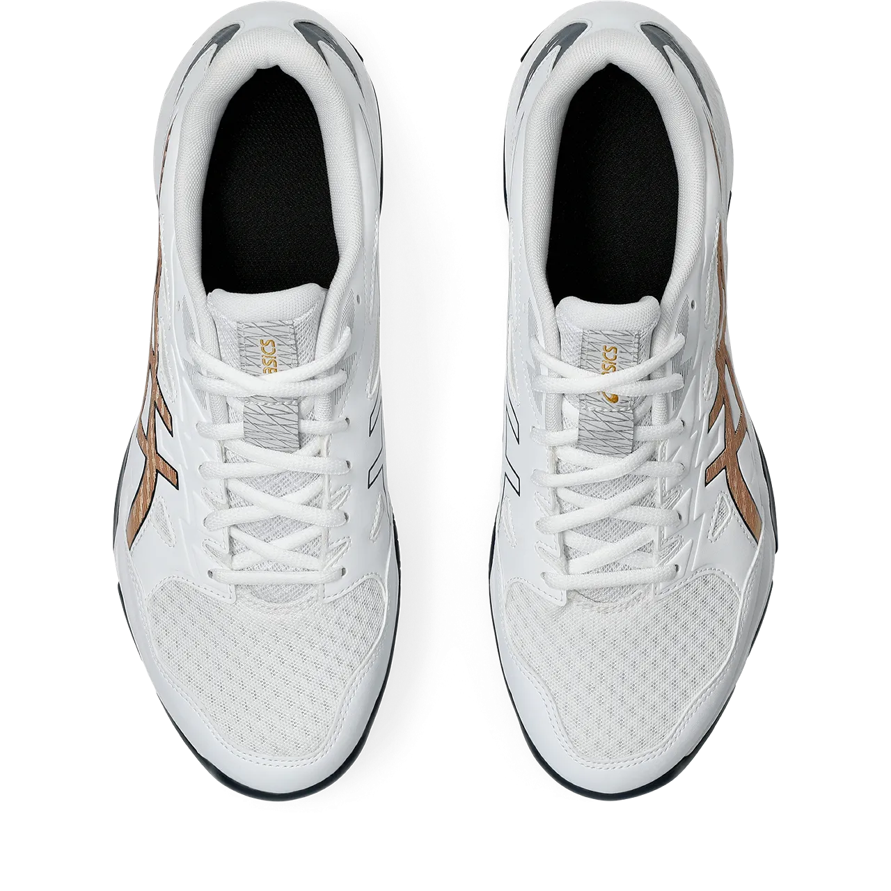 Asics Men's Gel Rocket 11 Indoor Court Shoes White Pure Gold