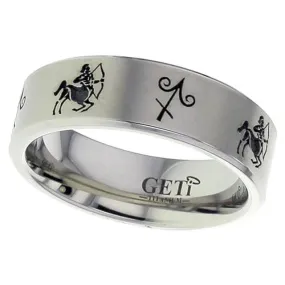 Astrological Titanium  Ring - 2226CHSAG