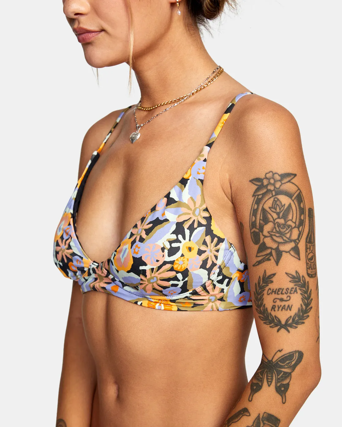 Avant Gardner High Triangle Bikini Top - RVCA Black