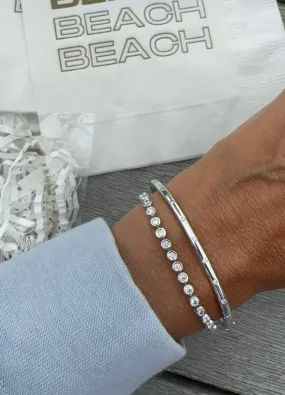 Bezel Set Diamond Tennis Bracelet