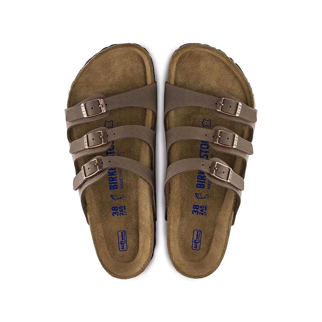 Birkenstock Florida Birko-Flor Mocca Soft Footbed Sandals