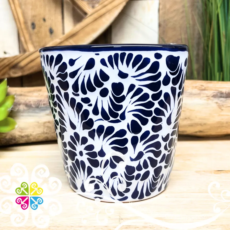 Blue Corazon Talavera Vase - Talavera Home Decor