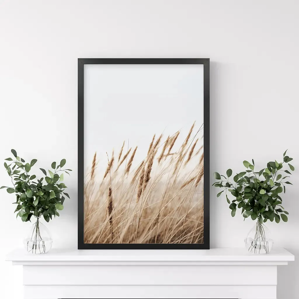 Bohemian Pampas Grass Print. Nature Inspired Theme