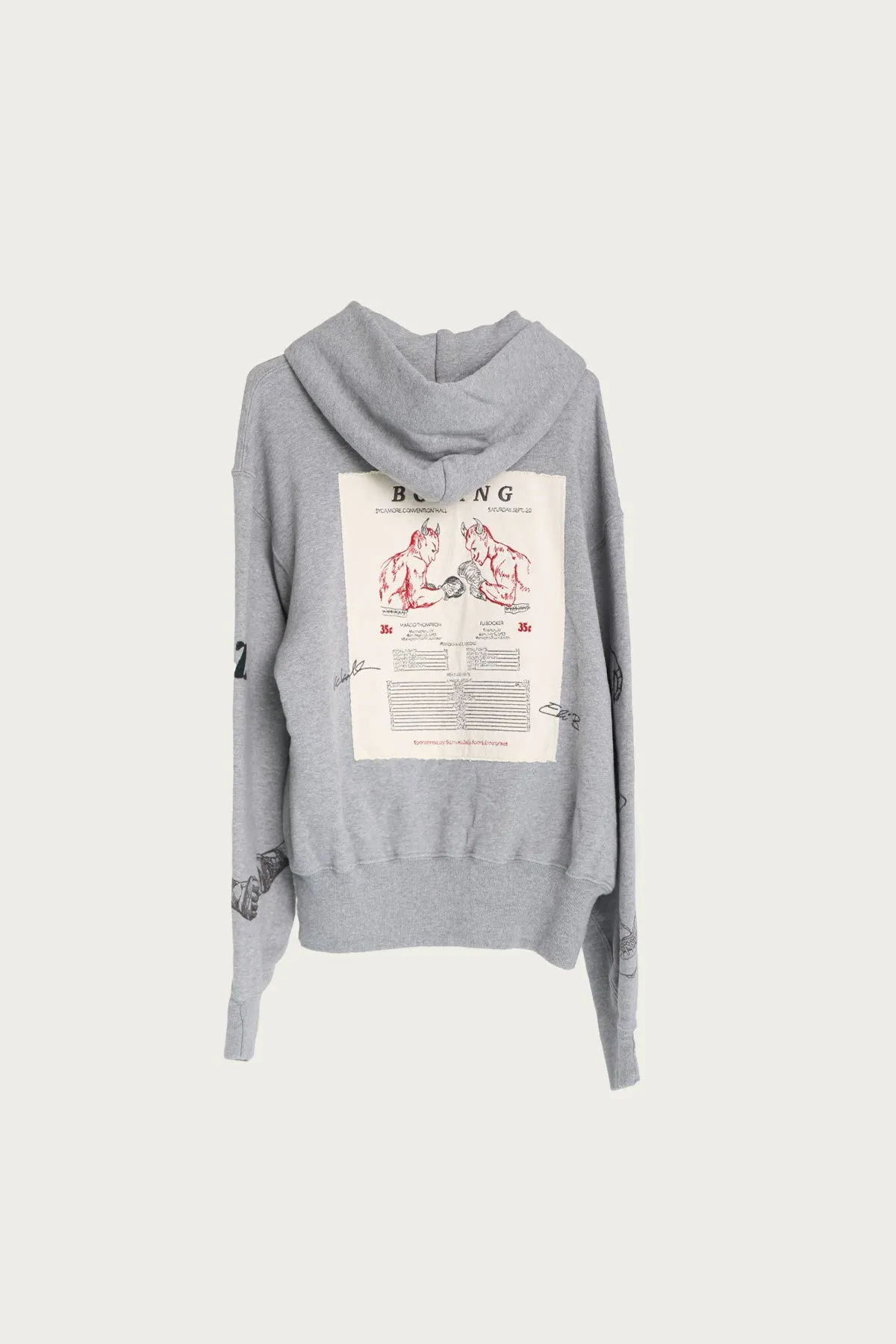 Boxing Hoodie - Heather Grey