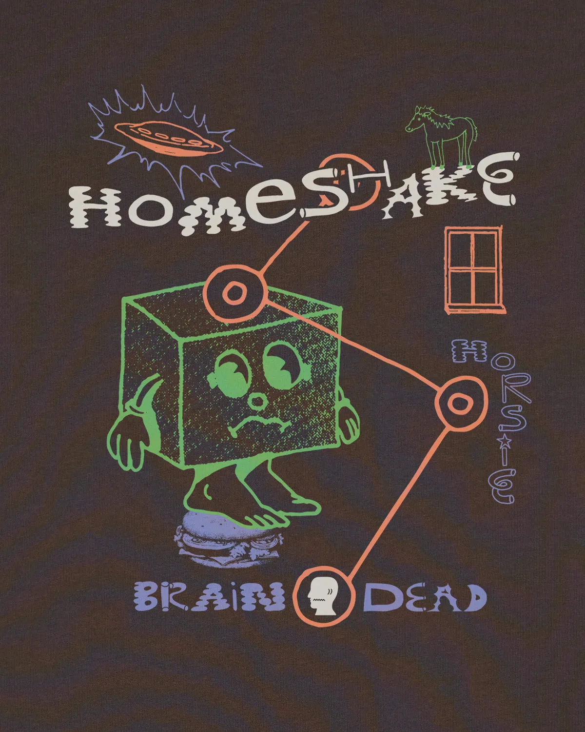 Brain Dead x Homeshake Horsie T-shirt - Clay