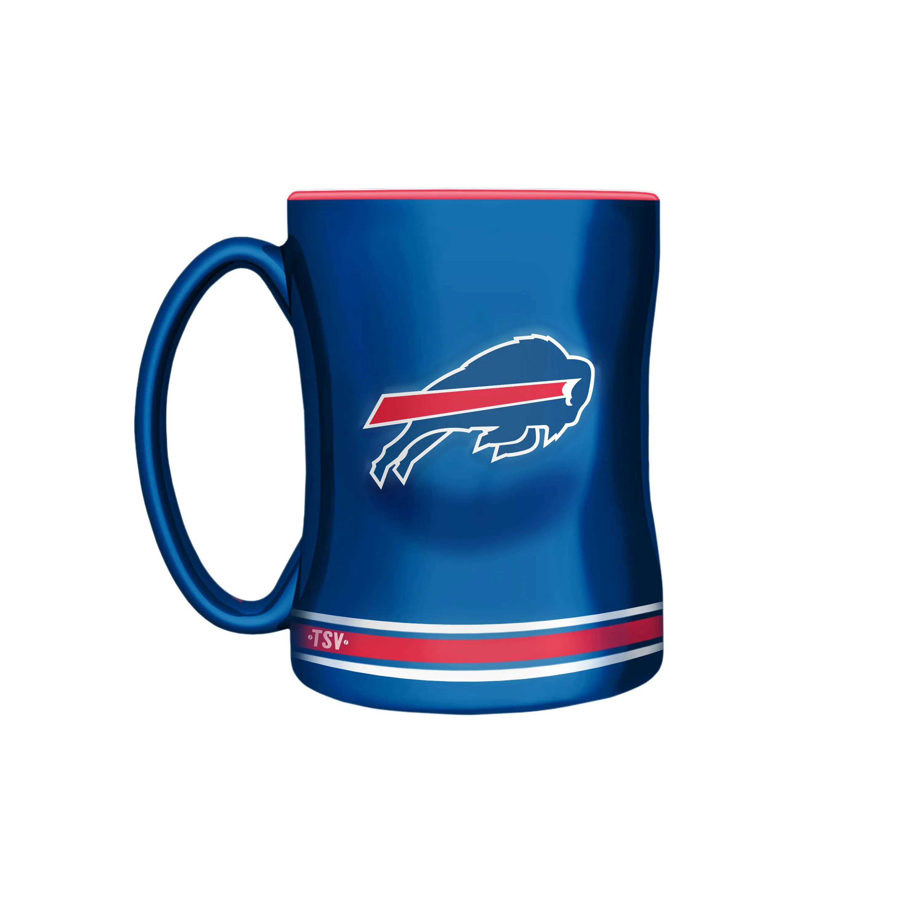 Buffalo Bills Primary Logo Blue Red NFL Football 14oz Sculpted C-Handle Mug