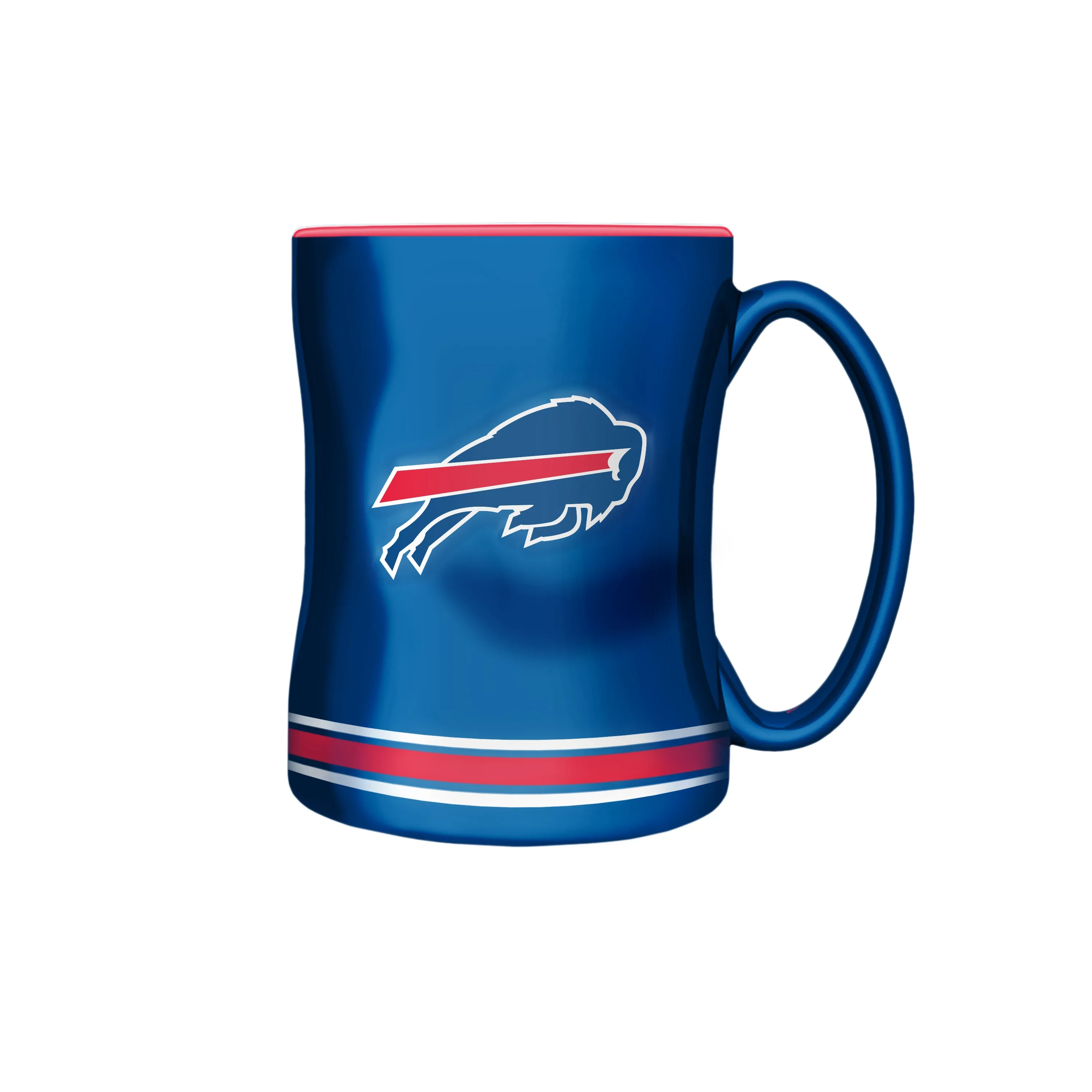 Buffalo Bills Primary Logo Blue Red NFL Football 14oz Sculpted C-Handle Mug