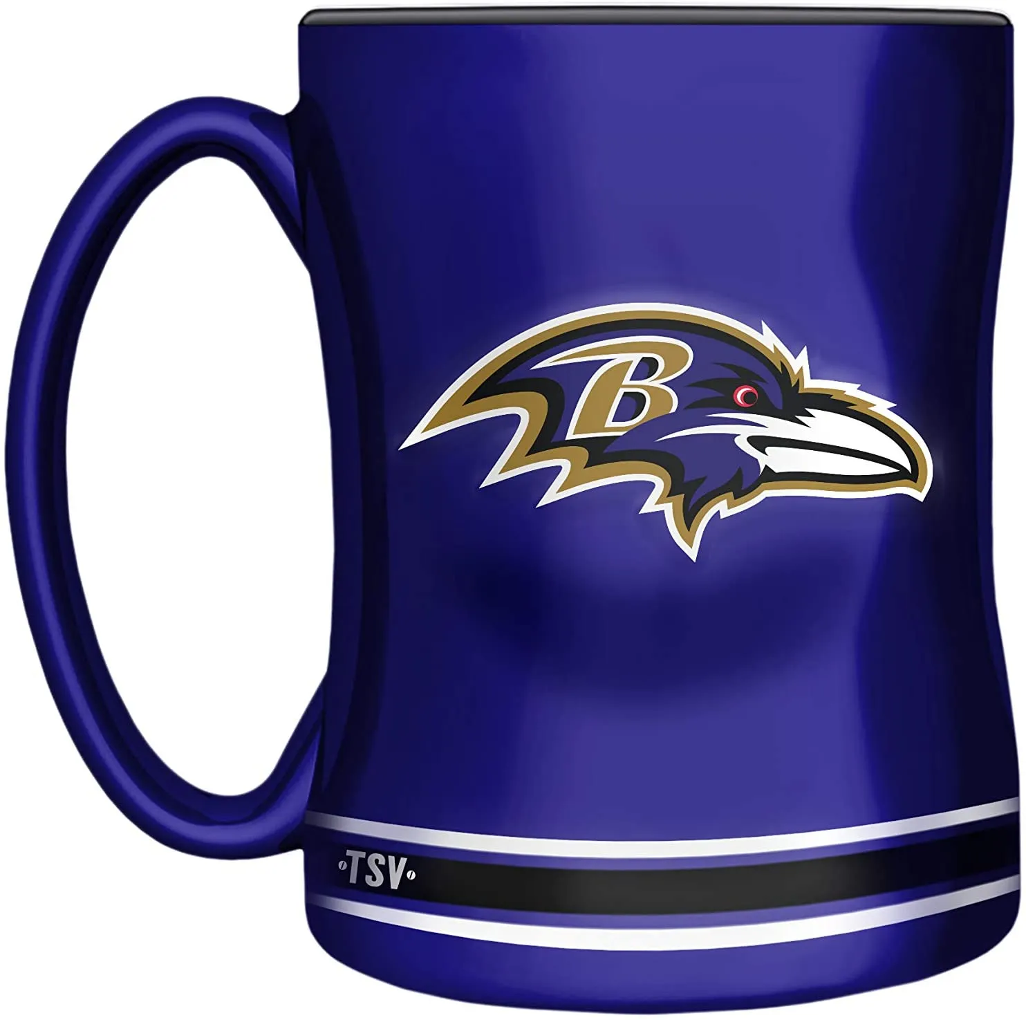 Buffalo Ravens Primary Logo Black Purple NFL Football 14oz Sculpted C-Handle Mug