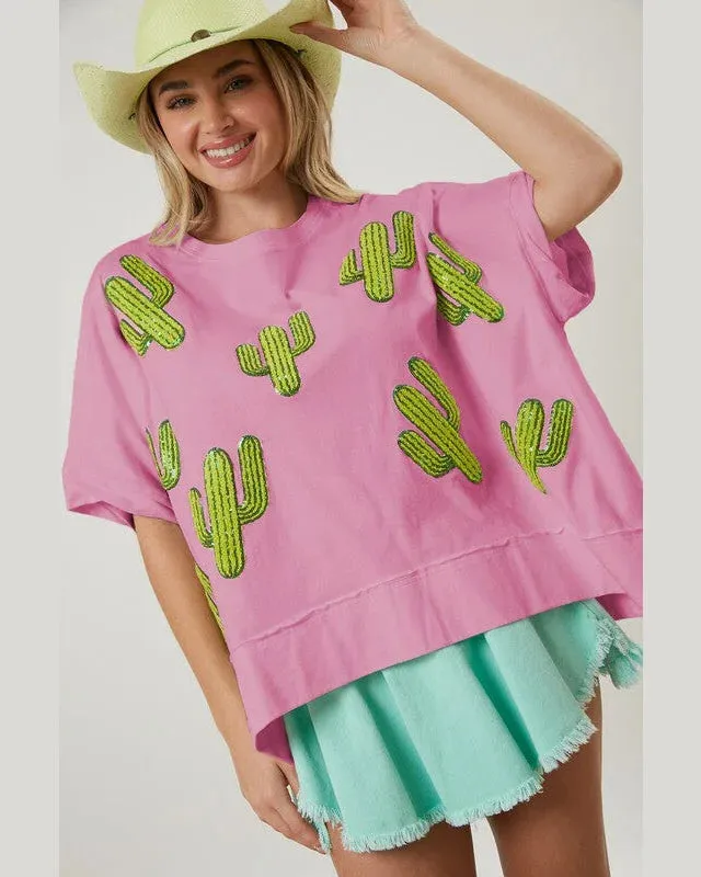 Cactus Sequins Top