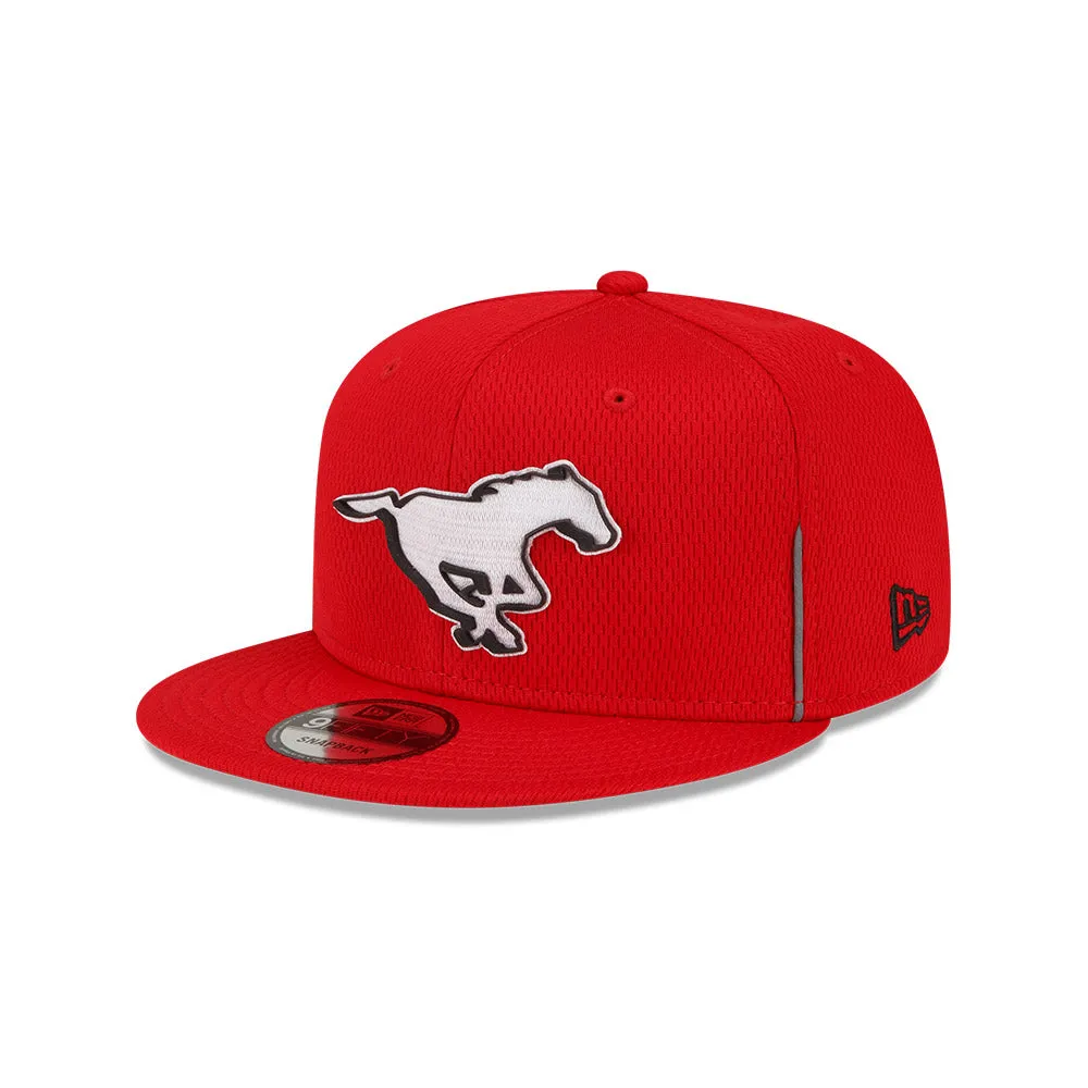 Calgary Stampeders CFL Football New Era Sideline 9Fifty Black Snapback Cap Hat