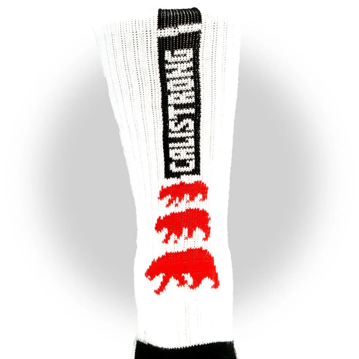 CALI Strong Mean Bear Athletic Crew Socks