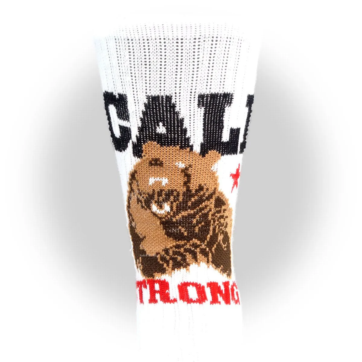 CALI Strong Mean Bear Athletic Crew Socks