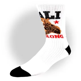 CALI Strong Mean Bear Athletic Crew Socks