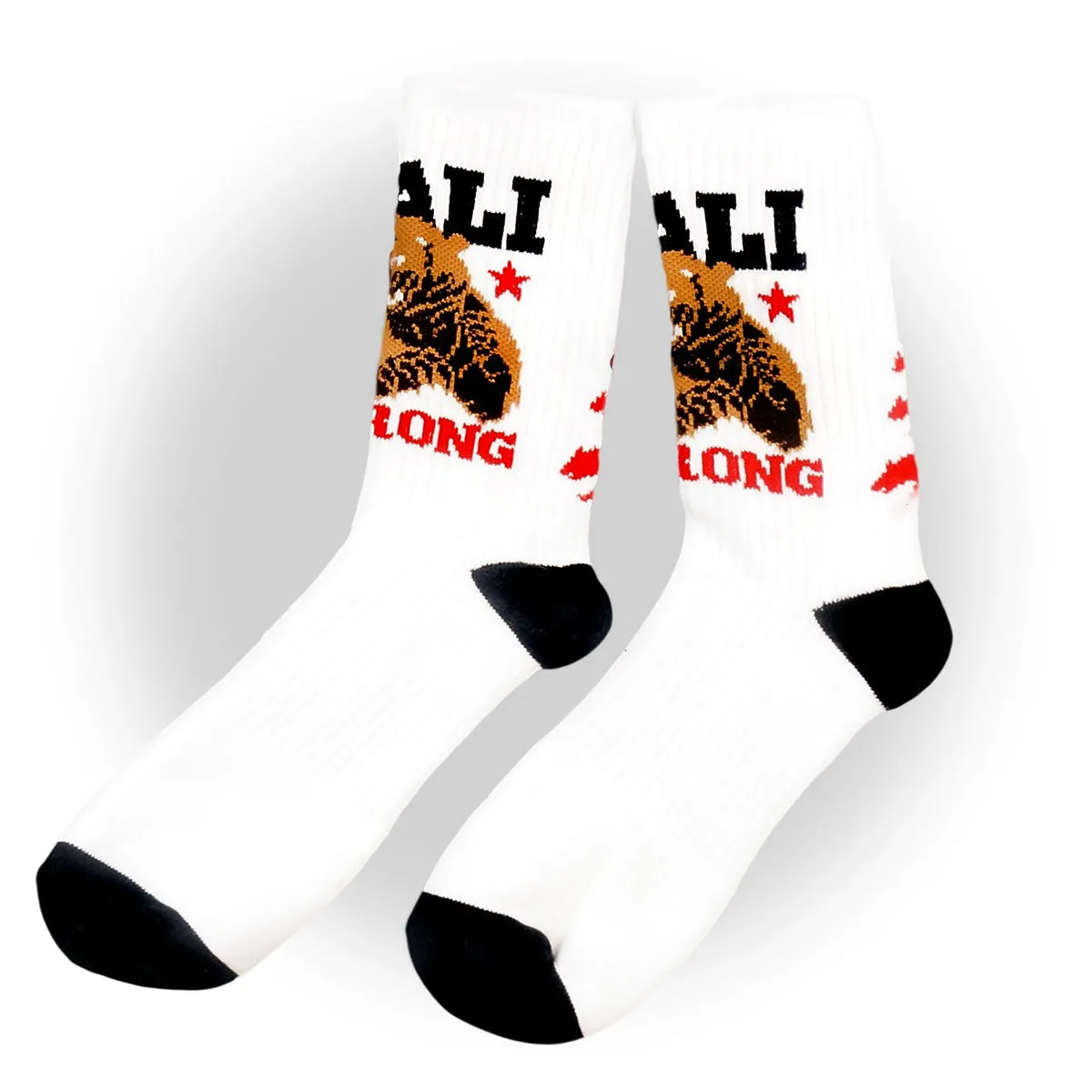 CALI Strong Mean Bear Athletic Crew Socks