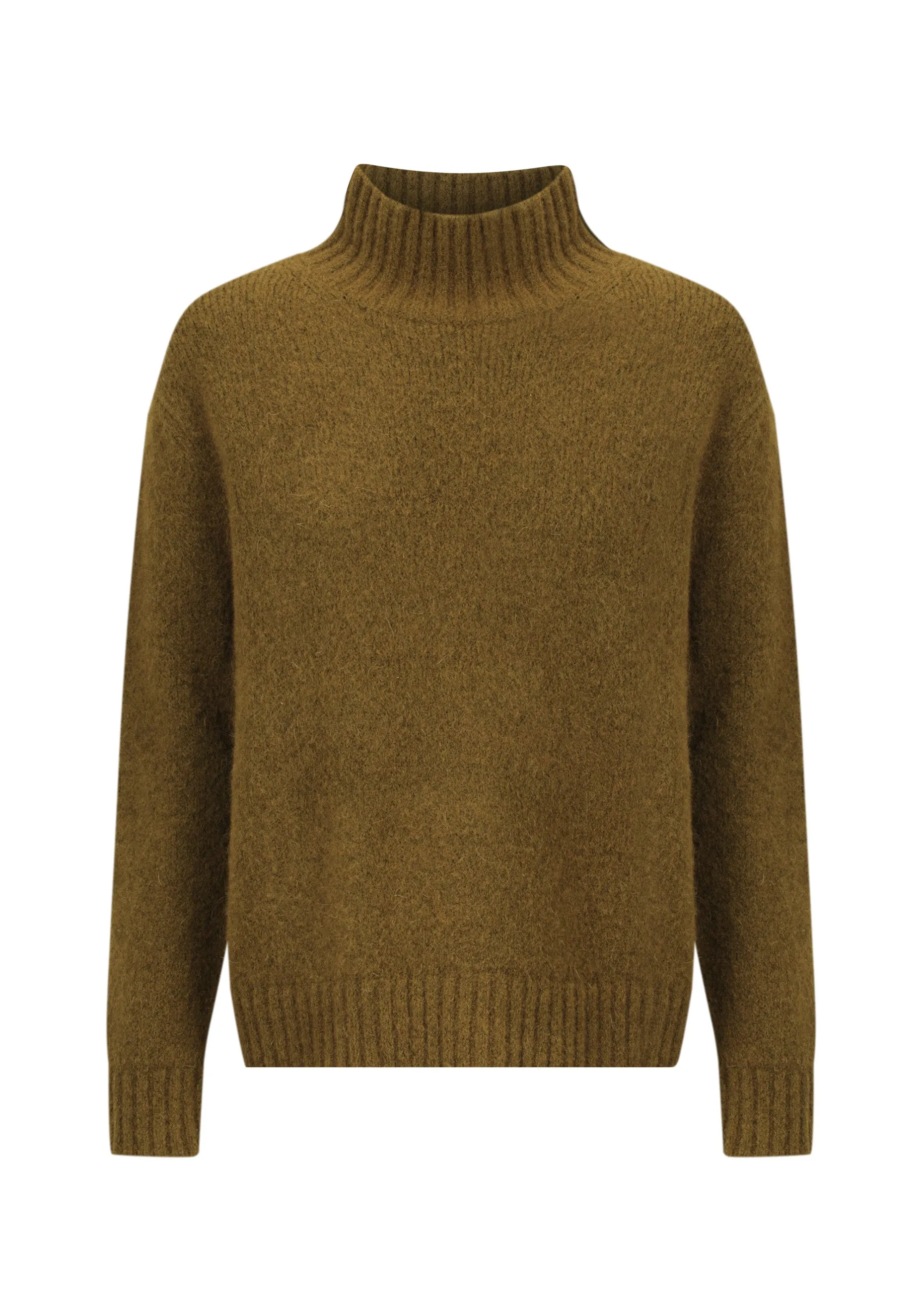 Callum High Neck Pullover_Moss