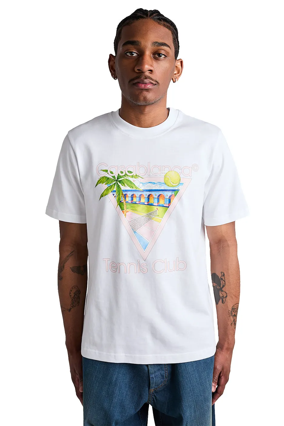 Casablanca Tennis Club Icon Tee 'White'