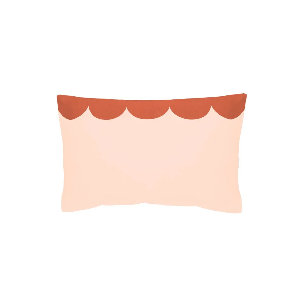 Castle Blush Linen Scallop Pillowcase