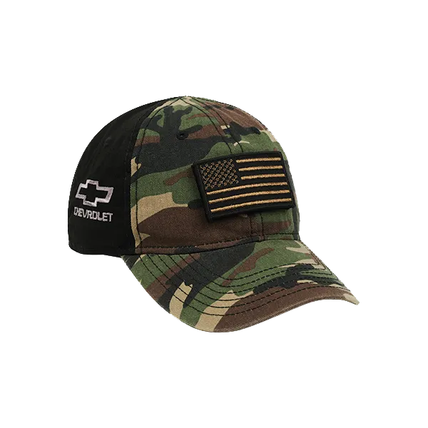 Chevrolet Bowtie Tactical Cap With Flag Patch