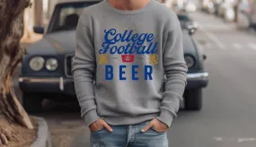 College Football & Beer Graphic Sweatshirt