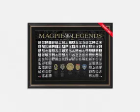 Collingwood Magpies "Legends" 125th Anniversary Deluxe Sports Print, Framed