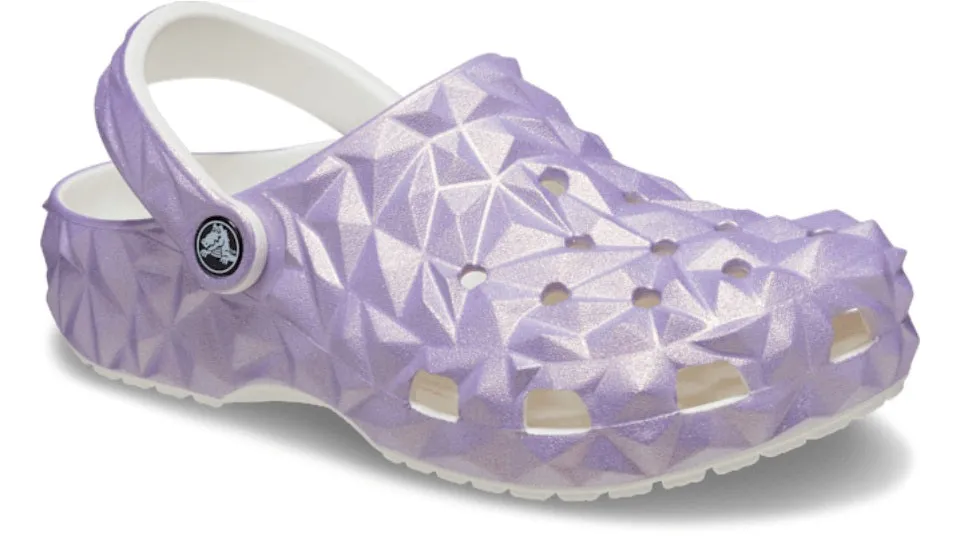 Crocs Classic Iridescent Geometric Clog White