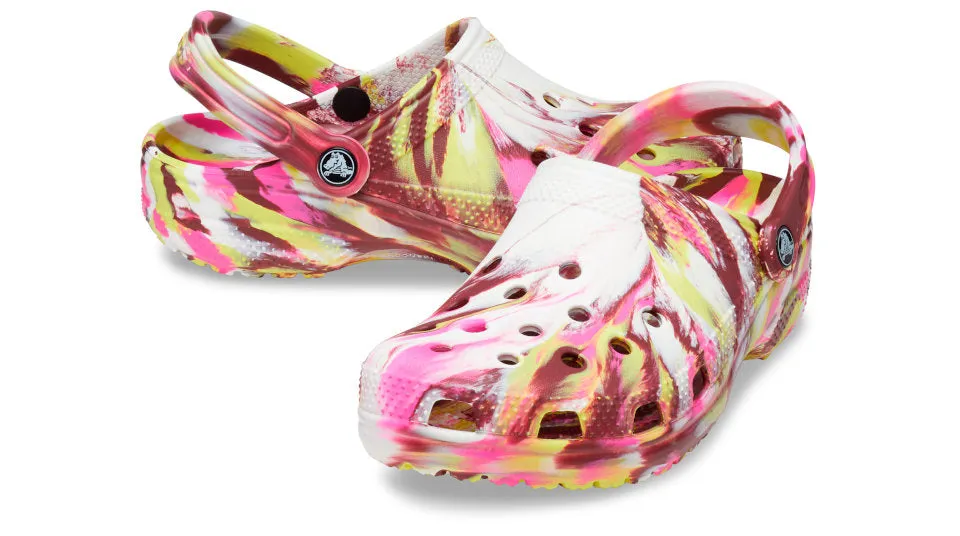 Crocs Classic Marbled Clog Electric Pink Multi