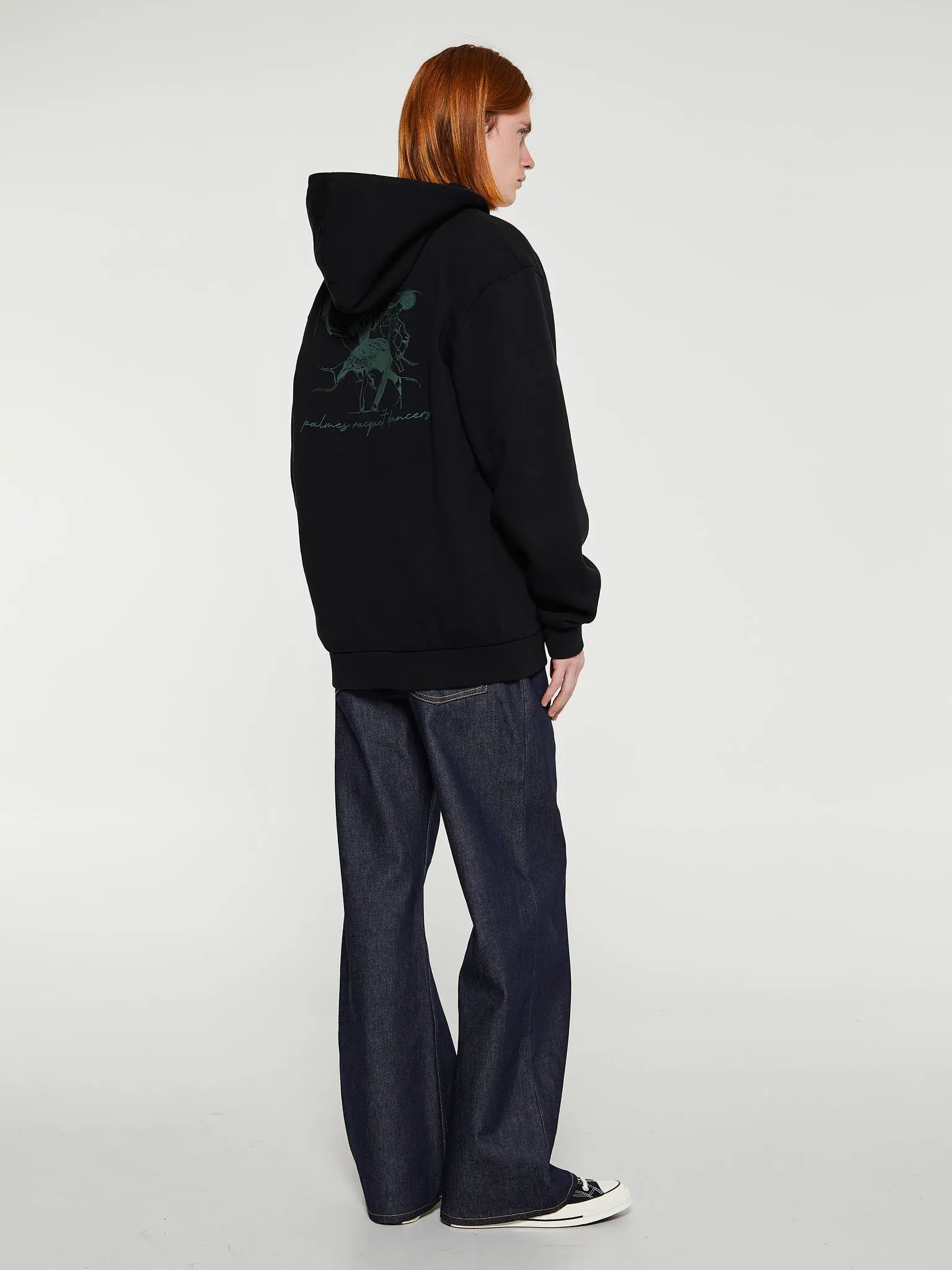 Dancers Zip Hooded Sweatshirt in Black