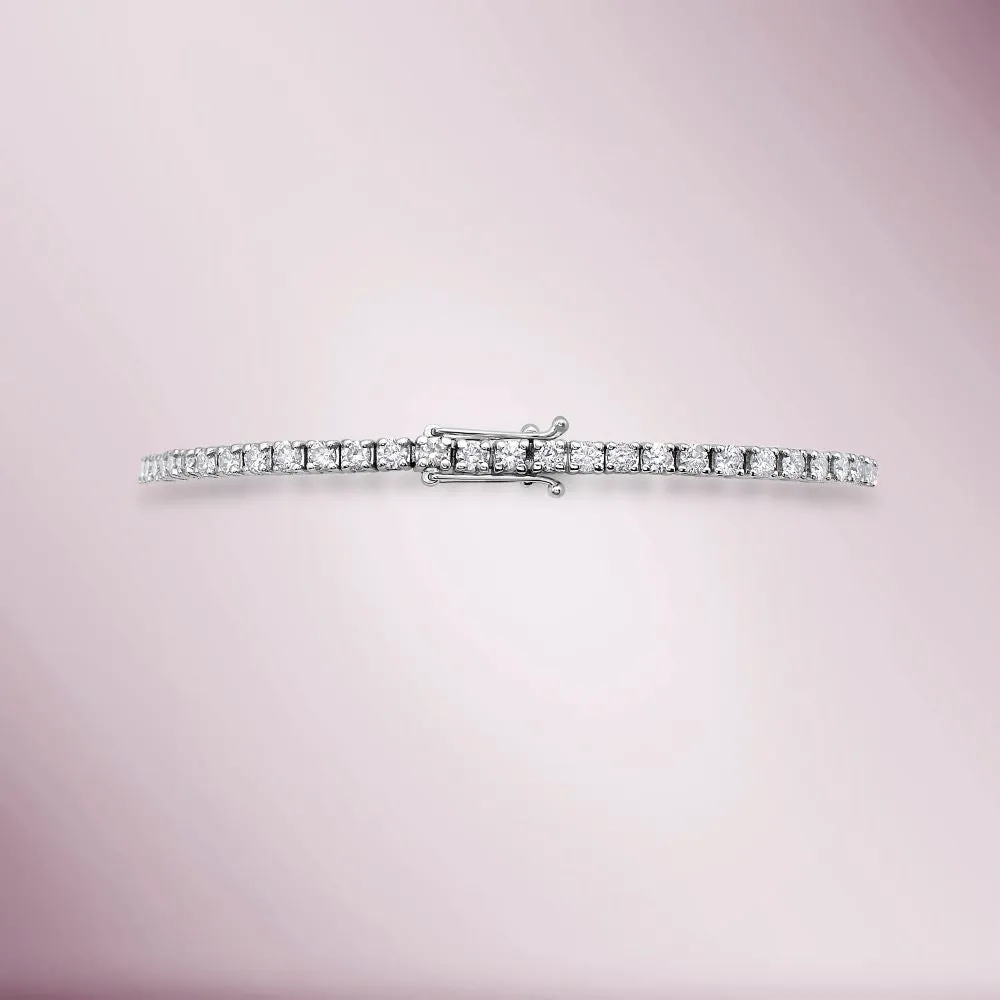 Diamond Tennis Bracelet (2.50 ct.) 4-Prongs Setting - Made in Italy