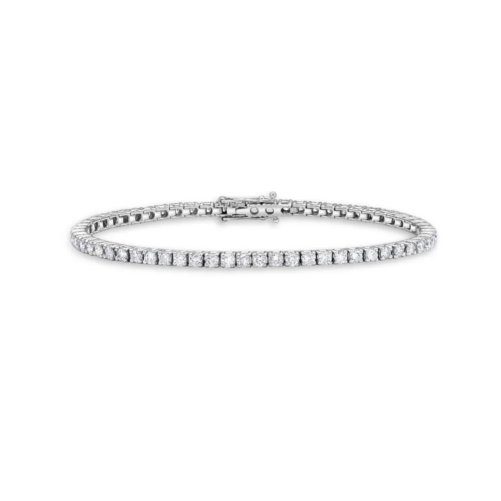 Diamond Tennis Bracelet (2.50 ct.) 4-Prongs Setting - Made in Italy