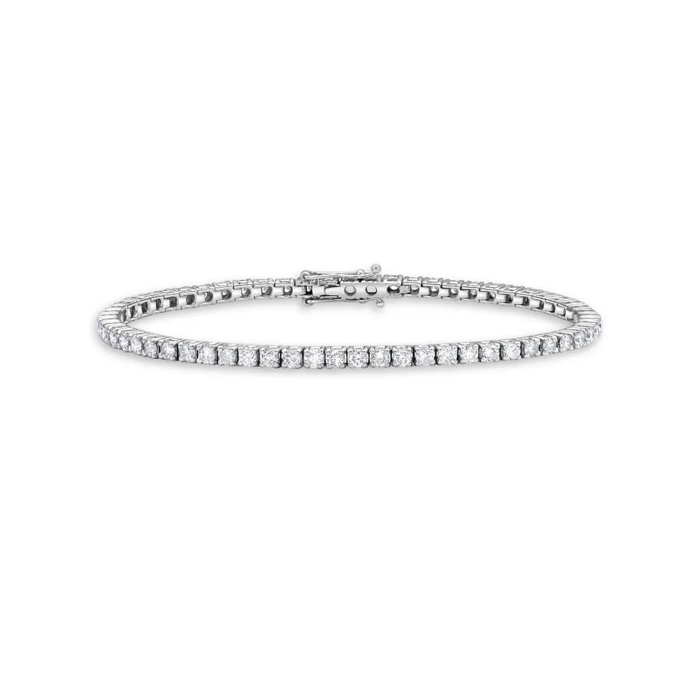 Diamond Tennis Bracelet (3.00 ct.) 4-Prongs Setting - Made in Italy