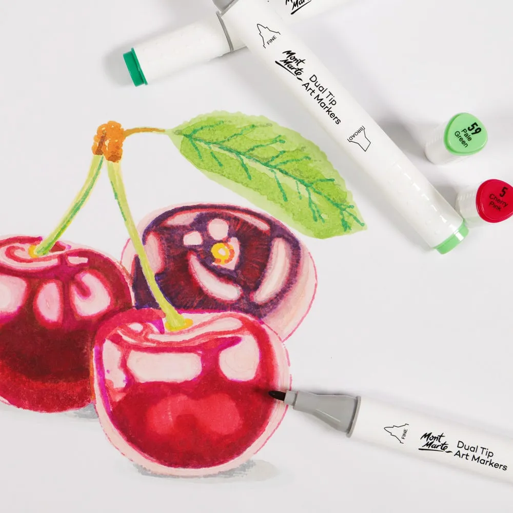 Dual Tip Art Marker Premium - Coral Red 12