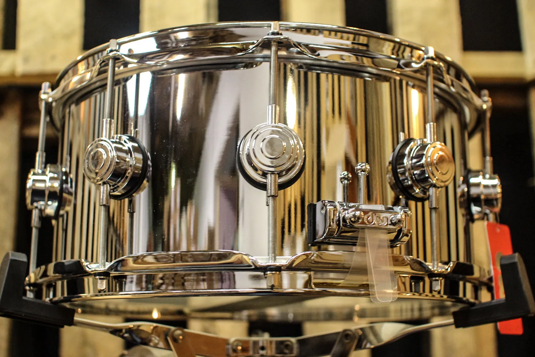 DW Collector's Steel "Smooth Chrome" 6.5x14 Snare Drum - DRVS6514SPC